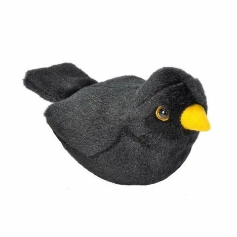 Bird plush blackbird 17 cm