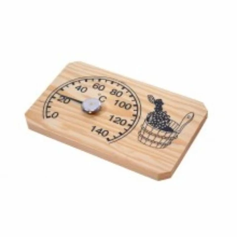 Sauna thermometer wood