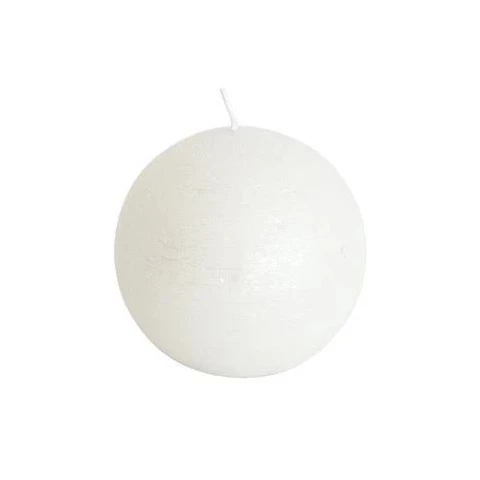 Huurre Pallokynttilä 10 Cm Valkoinen