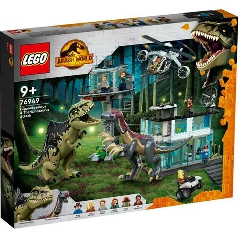 LEGO Jurassic Gigantosauruksen Ja Therizinosauruksen Hyökkäys