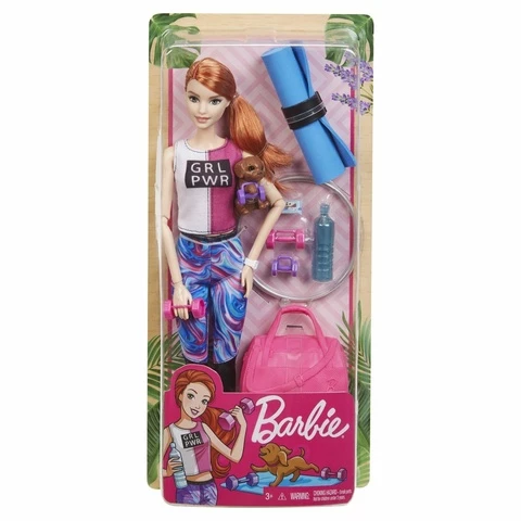 Barbie Wellness Fitness doll and dog