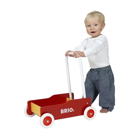 Brio stroller red-yellow pushcart