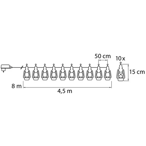 Led Tallilyhty 10 kpl 15 cm Ip44 Airam
