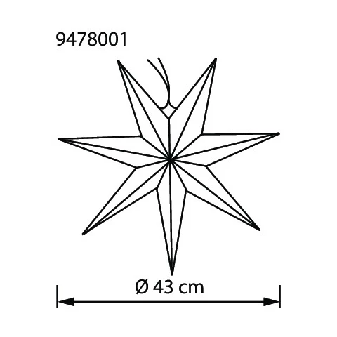Paperitähti 43 cm Pihla Airam