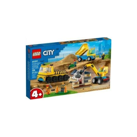 LEGO City Rakennustyömaan Ajoneuvot, Nosturi Ja Purkupallo