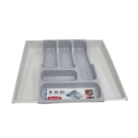 Cutlery box adjustable width granite gray