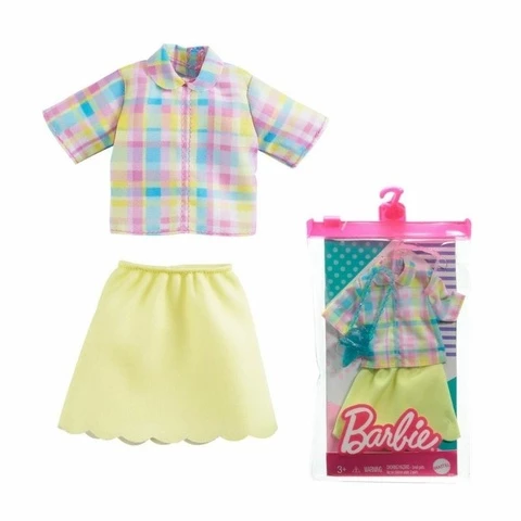  Barbie outfit yellow skirt and T-shirt