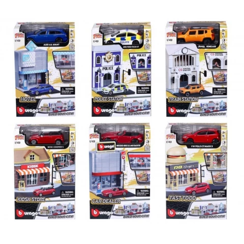 Burago play set &amp; car 1:43 various