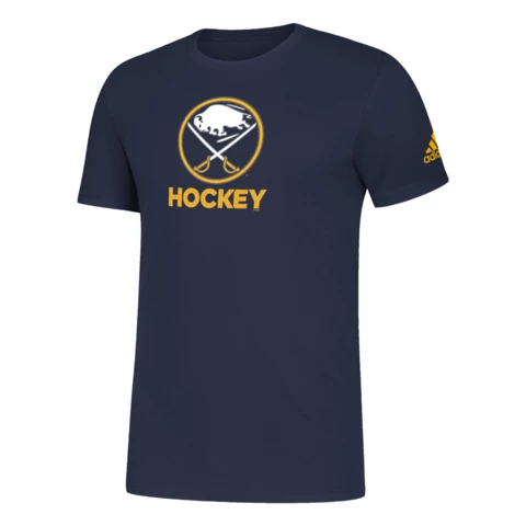 ADIDAS NHL Amplifier SS Hockey Club Tee Buffalo Sabres S19 Aikuisten T-Paita