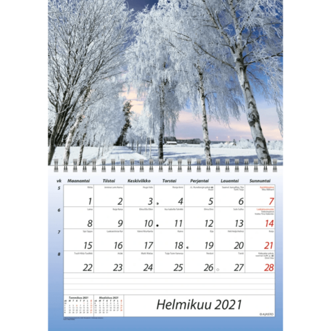 Kalenteri pieni maisemakalenteri 2021 | URHEILUPERHE