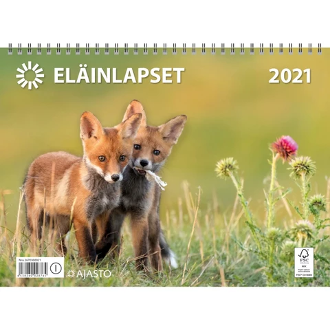 Kalenteri seinäkalenteri eläinlapset 2021