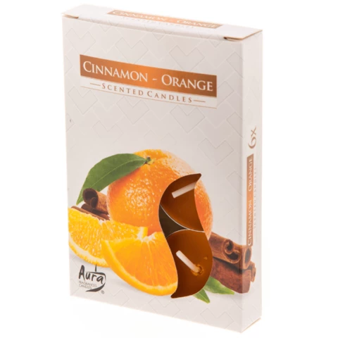 Lämpökynttilä tuoksu Cinnamon-orange 6 kpl