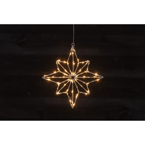 Led tähti 30 cm lämmin valkoinen metallia