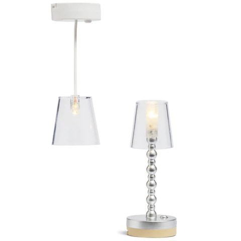 Lundby ceiling and floor lamp, with battery