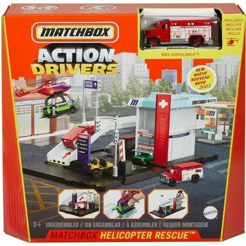 Matchbox Action Helicopter Rescue Station