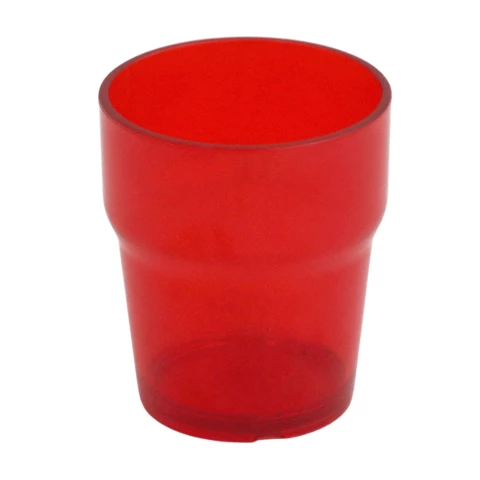 Plastic drinking glass 0.22 L moon red