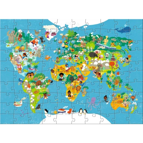  Haba Puzzle 100  World map