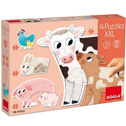 Goula Puzzle 2-3-4-5 returns animal mothers and children