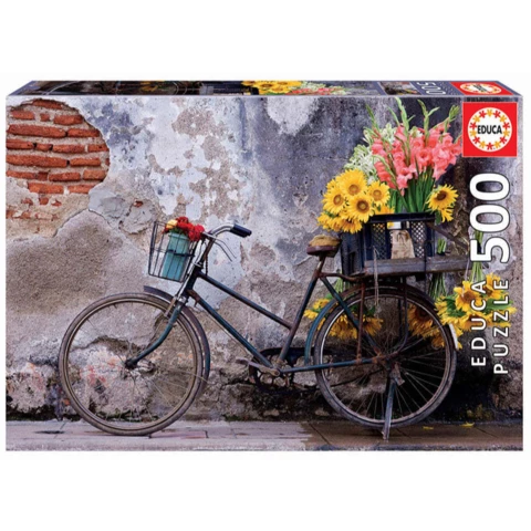 Educa Puzzle 500 returns bicycle and flowers