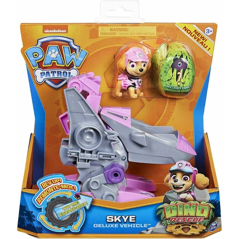 Paw Patrol Dino Rescue Deluxe Skye and vehicle