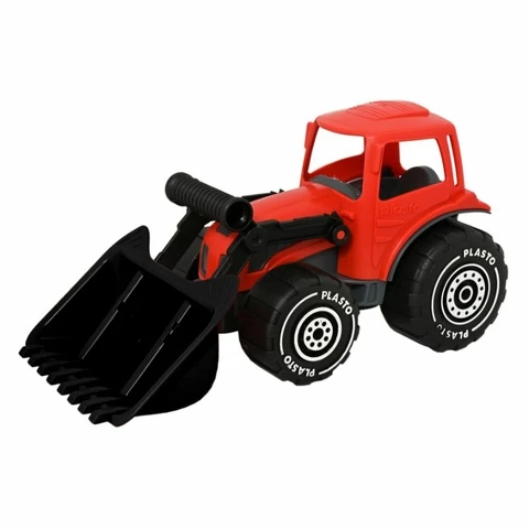Plasto bucket tractor red