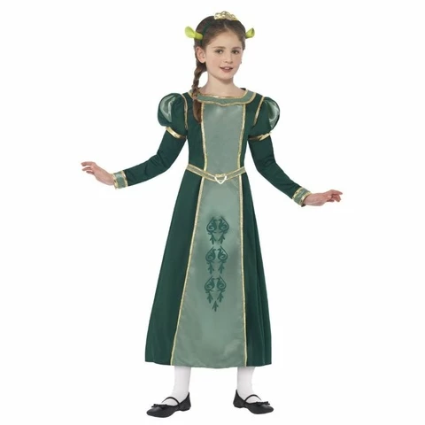 Prinsessa Fiona mekko ja tiaara L 145-158 cm