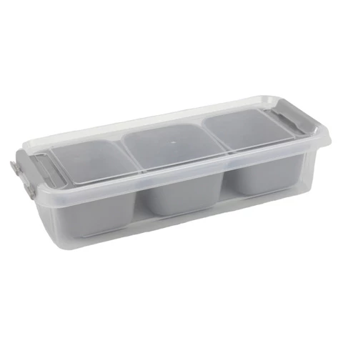 Storage box for 3 jars 11 x 27 x 6 cm