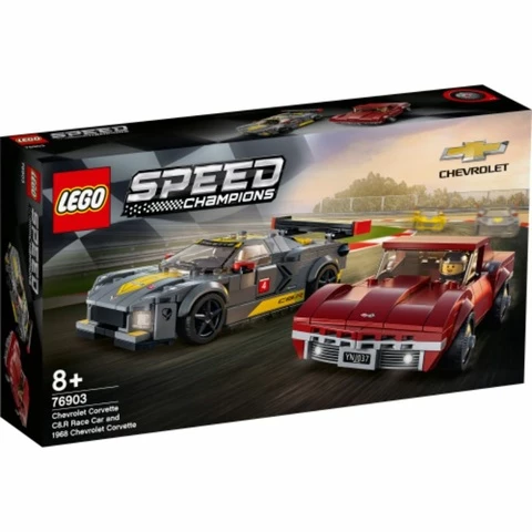 Speed 76903 Chevrolet Corvette C8.R -kilpa-auto ja 1968 Chevrolet Corvette Lego