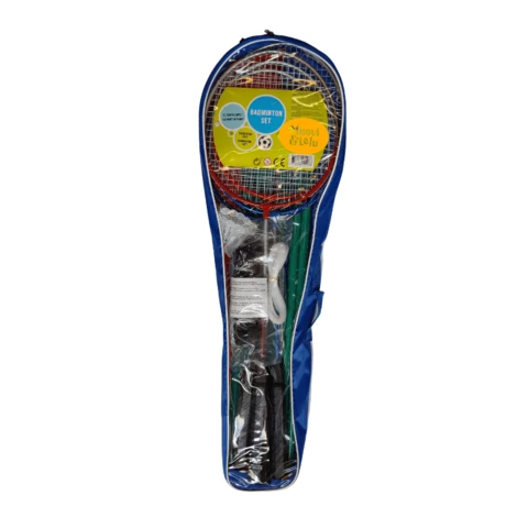 Badminton set with 4 players in a bag