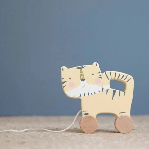 Tiger pull toy Little Dutch wooden toy