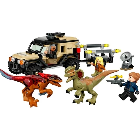 LEGO Jurassic Pyroraptorin Ja Dilophosauruksen Kuljetus