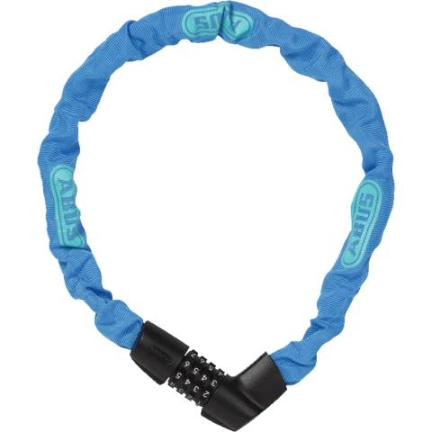 ABUS Polkupyörän ketjulukko TRESOR 1385/75 neon sininen (Sininen)
