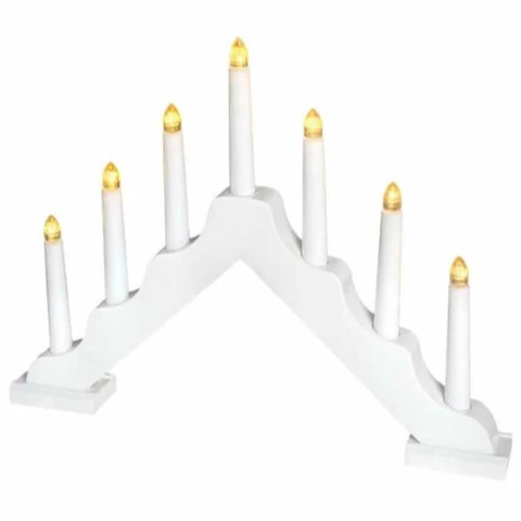 Airam Led 7-osaa joulu kynttelikkö valkoinen