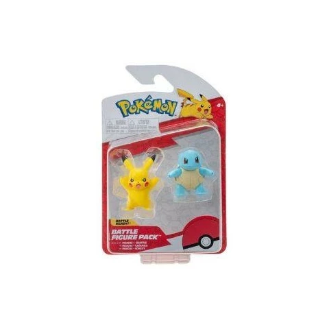 Pokemon Battle Figure 2pk Squirtle&Pikachu