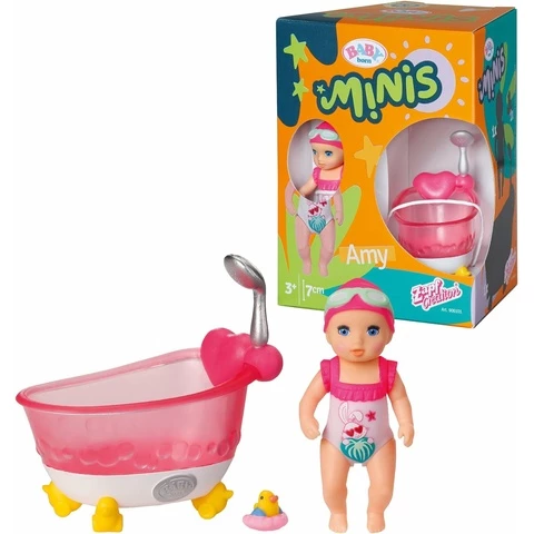 Baby Born Minis pikkunukke ja kylpyamme