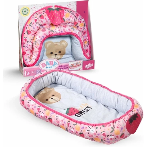 Värikäs reunapehmuste Baby Born vauvanukelle