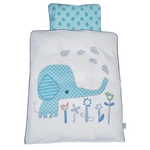 . Baby Dan duvet cover set for cot blue-white