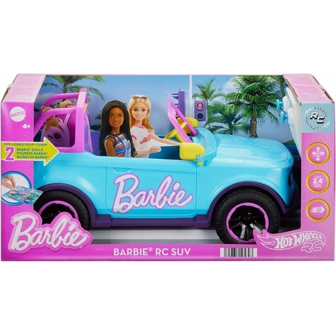 Barbie auto kauko-ohjattava ja tarra-arki