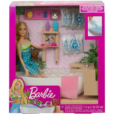 Barbie bath to beauty 2025 bathroom set