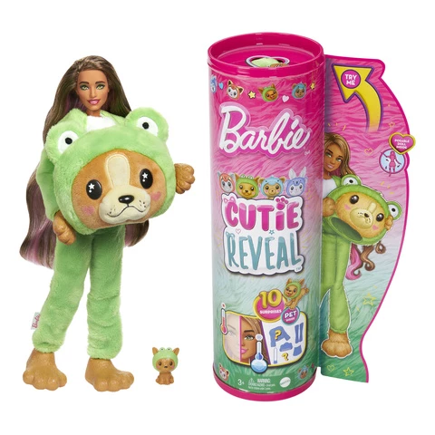 Barbie Cutie Reveal Color Dreams -muotinukke, sammakko