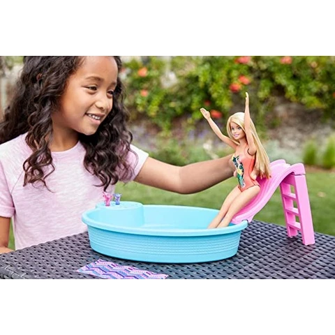 Barbie and swimming pool play set