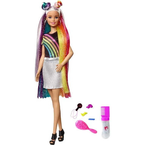  Barbie Rainbow hair doll