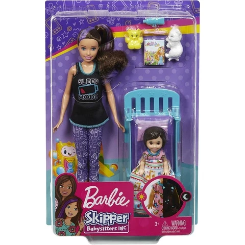 Barbie Skipper doll and a little sister playset