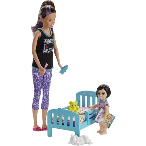 Barbie Skipper doll and a little sister playset
