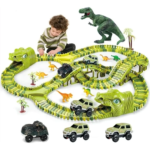 Burgkidz Dinosaur car track, 260 pieces