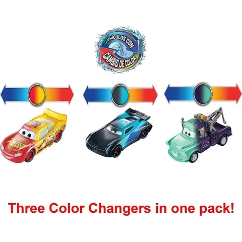 Cars colour chanchings Lighting McQueen+ Martti + Jackson Storm SET
