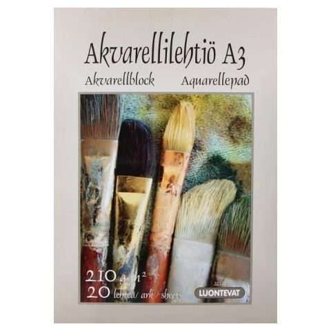 Akvarellilehtiö A3/20 210g