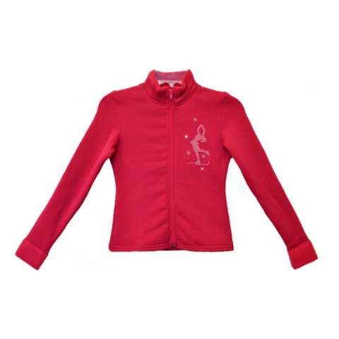 ChloeNoel Ice Skating Jacket Fitted Figure Fleece (Aster Pink)