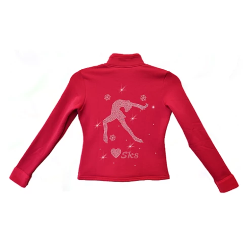 ChloeNoel Ice Skating Jacket Fitted Figure Fleece (Aster Pink)