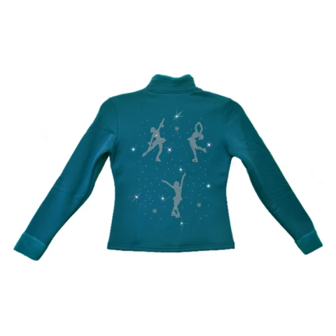 ChloeNoel Ice Skating Jacket Fitted Figure Fleece (Dark Turquoise)